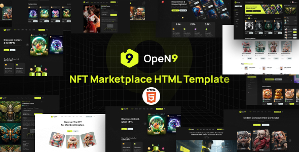 Open9 | NFT Market HTML Template