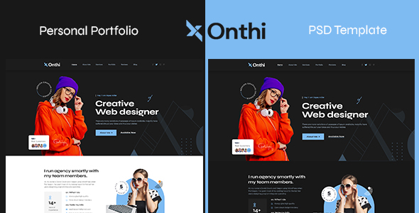 Onthi – Personal Resume PSD Template