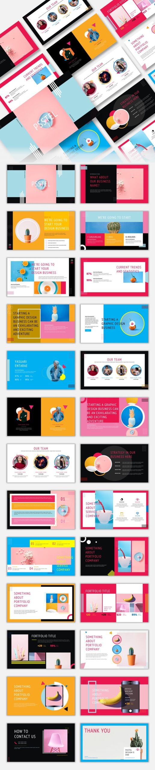 Psstel – Ingenious Powerpoint template