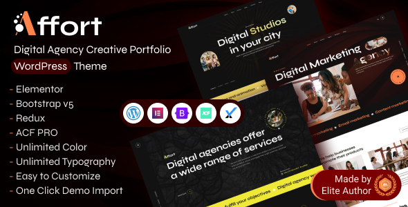 Affort – Agency Portfolio Elementor WordPress Theme