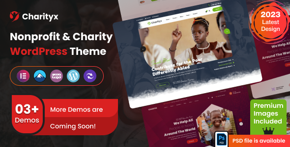 Charityx – Charity & Nonprofit WordPress Theme