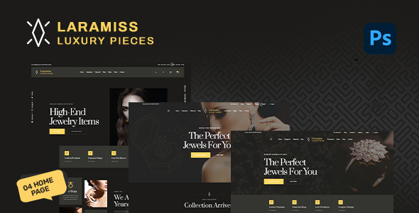 Laramiss – Luxurious Jewelry PSD Template