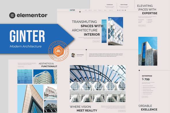 Ginter – Novel Structure Elementor Template Equipment