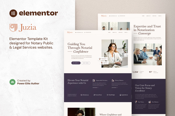 Juzia – Notary Public & Appropriate Services Elementor Template Equipment