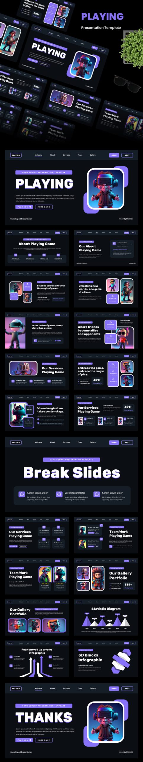 Playing – Sport E-Sport Google Slides Template