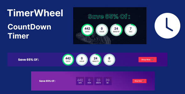 TimerWheel – Circle Countdown Timer Javascript, HTML5