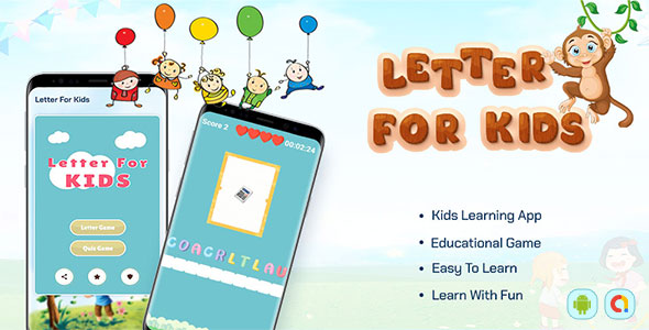 Latter for kids preschool kids studying sport