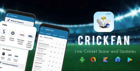 CrickFan 2023 : Are living Cricket Ranking Free with Admob Adverts