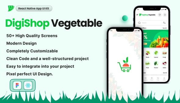 Grocery | Vegetable Utility UI Kit | React Native UI Kit with Source Code