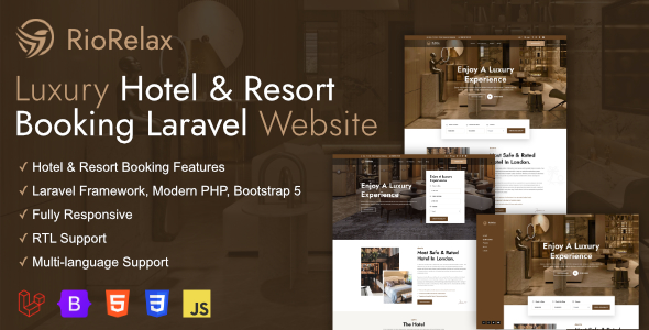 RioRelax – Laravel Luxury Resort & Resort Booking Internet set up