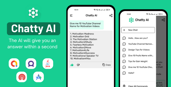 Chatty AI – Chat GPT AI Based Chatbot Assistant