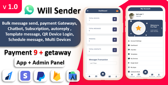 WillSender – Whatsapp Bulk Message | WhatsApp Bulk Sender ChatBot Auto Acknowledge | Price gateway SAAS