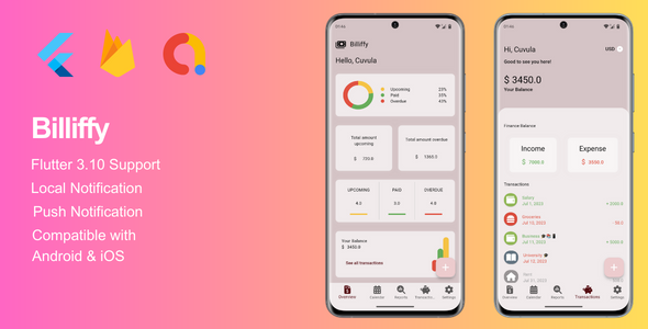 BILLIFFY – TIMELY REMINDERS FOR CONVENIENT BILL PAYMENTS – FLUTTER APP FOR ANDROID & IOS