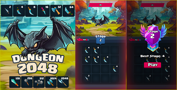 Dungeon 2048 – Merge HTML5 Game Kind 3