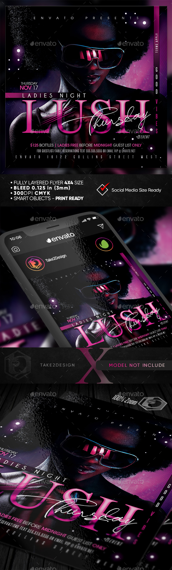 Girls Night Flyer Template