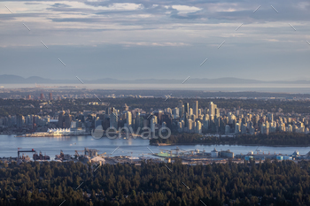 Downtown Vancouver, British Columbia, Canada on the West Soar of Pacific Ocean.