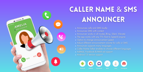 Caller Name and SMS Announcer