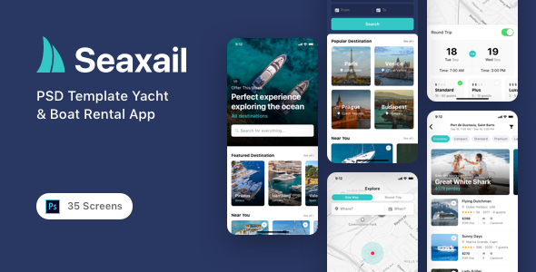 Seaxail – PSD Template Yacht & Boat Condominium App