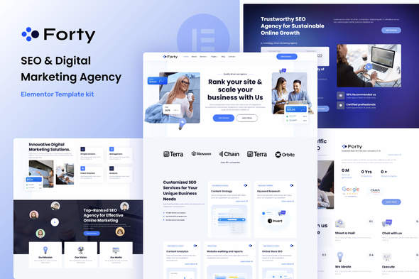 Forty – web page online positioning & Digital Marketing Company Elementor Template Equipment