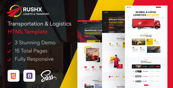 RUSHX – Logistics & Transport Service HTML5 Template