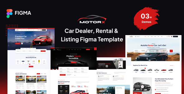 Motorx – Automobile Vendor, Condominium & List Figma Template