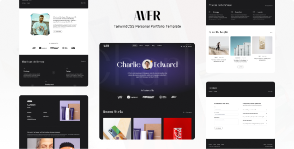 Aver – TailwindCSS Private Portfolio and Weblog Template