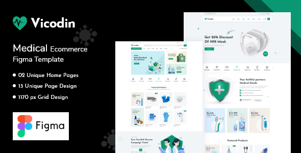 Vicodin – Medical eCommerce Figma Template