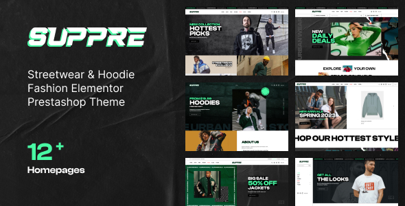 Leo Suppre – Streetwear & Hoodie Model Elementor Prestashop Theme