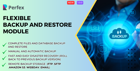 Versatile Backup and Restore Module for Perfex