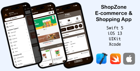 ShopZone E-commerce & Browsing iOS App Template – Swift