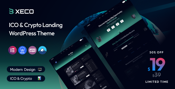 Xeco – ICO & Crypto Touchdown WordPress Theme