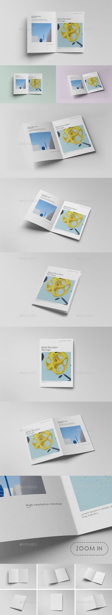 A4 Bifold Brochure Mockup