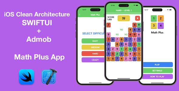 Math Addition Game – Paunchy SwiftUI With Admob