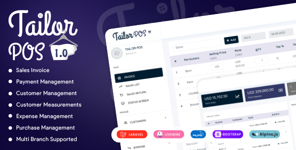 TailorPos – Pos and Inform Management Machine