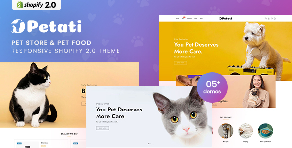 Petati – Pet Store & Pet Meals Responsive Shopify 2.0 Theme