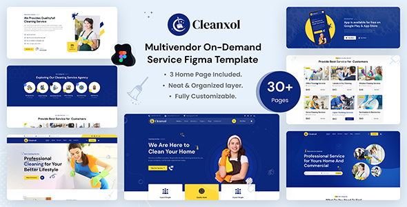 Cleanxol – Multivendor On-Quiz Provider Figma Template