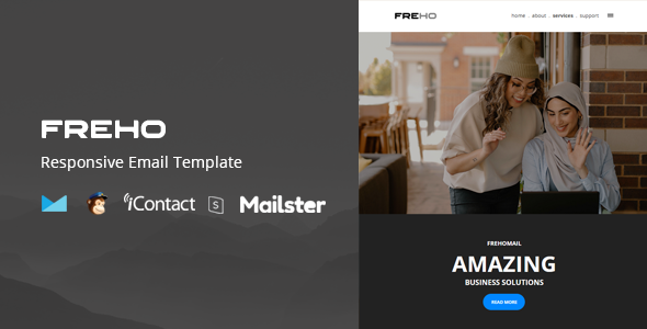 Freho – Responsive E mail Template + Online Secure entry to + Mailster + MailChimp