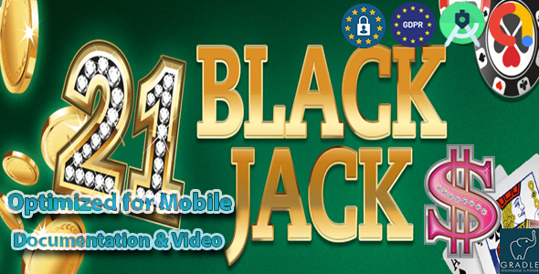 BLACKJACK21 DOLLAR (Admob + GDPR + Android Studio)