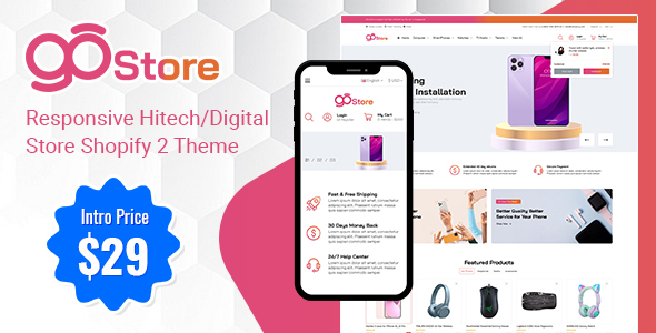 GoStore – Responsive Hitech/Digital Retailer Shopify Theme