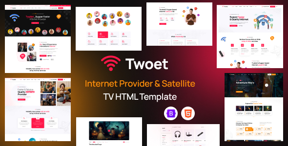 Twoet – Cyber web Supplier & Satellite tv for laptop TV HTML Template