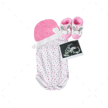 looking ahead to the start of an adolescent, small one swimsuit, pair of small one shoes, small one cap and an ultrasound