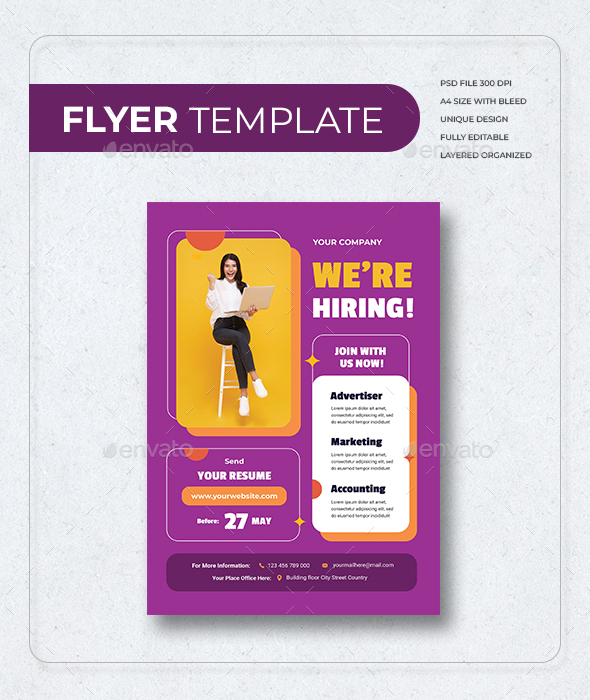 We Are Hiring Job Genuine Flyer Templates