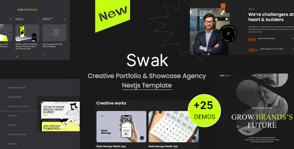 Swak – Creative Portfolio & Company Nextjs Template