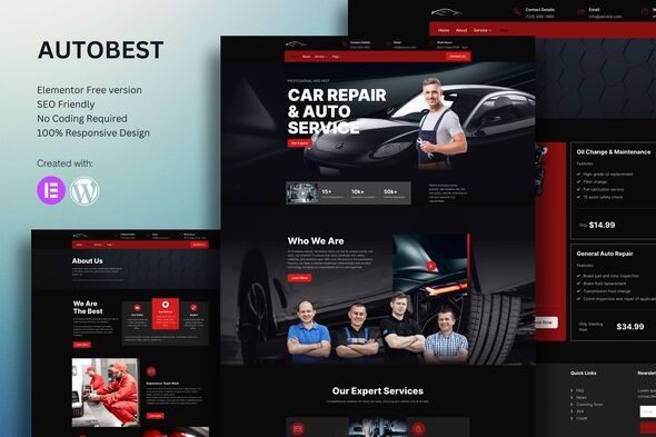 Autobest Car Restore & Auto Carrier Elementor Template Equipment