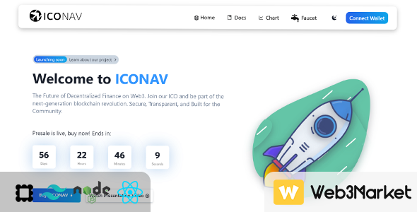 Preliminary Coin Offer (ICO) Web3 – ICONAV DApp & Solidity Contract