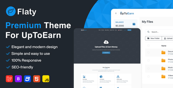 Flaty – Top rate Theme For UpToEarn