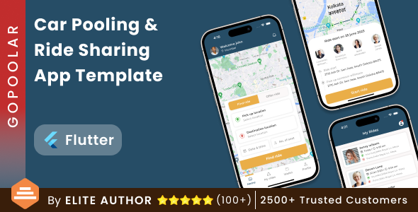 Carpooling App | Bike Pooling App | Ride Sharing App |Vehicle sharing App | Flutter | GoPoolar