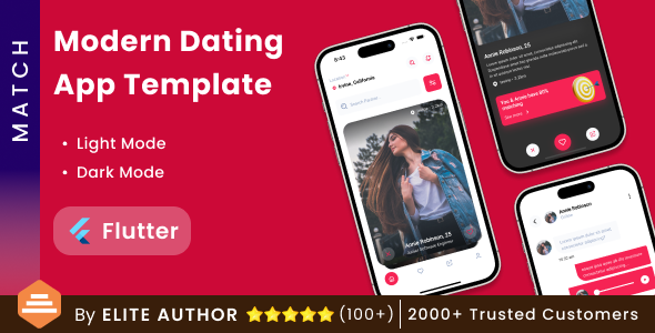 On-line Dating and Chatting App Template | Swipe, Chatting | Novel Dating app | Flutter | Match