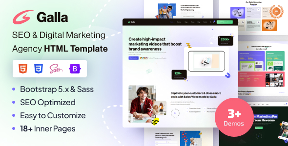 Galla – web optimization & On-line Marketing Company HTML Template