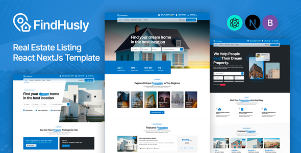 FindHusly – True Property List React NextJs Template
